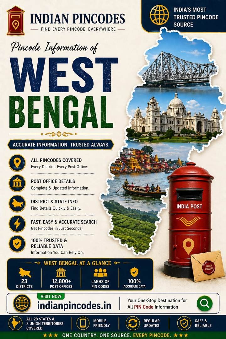 WEST BENGAL Pincode List – All Districts & Post Offices | IndianPincodes.in
